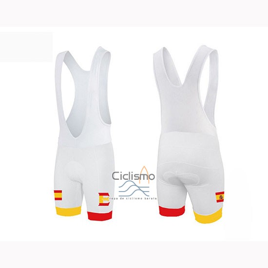 Vuelta Espana Ropa Ciclismo Culotte Corto 2019 Hombre Mangas Cortas Blanco
